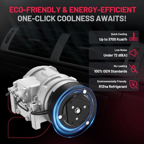 BDFHYK Air Conditioning A/C Compressor 38810PNB006 Compatible with Honda CR-V L4 2.4L 2002 2003 2004 2005 2006