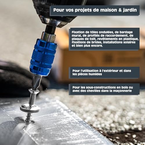 Vis de ferblantier acier inoxydable A2 HELPMATE DIN 7995 conformité et durabilité extérieure