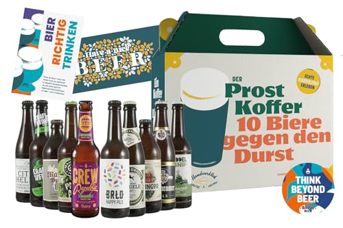 Prost Koffer - Premium Bier Geschenk Paket - 10 x 330ml Craft Beer Flasche...