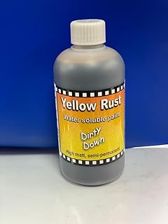 Dirty Down | Yellow Rust Effect Paint | 250ml Large Pot | Realistic Weathering for Props, Miniatures, Models & Art | Easy-to-Use, Water-Based, Fast Drying | Authentic Rust Finish