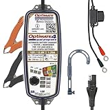 Optimate 4 Quad Program, TM631, Gold Series: 9-Step 12V / 12.8V 1.25A Sealed Battery Saving Charger & maintainer