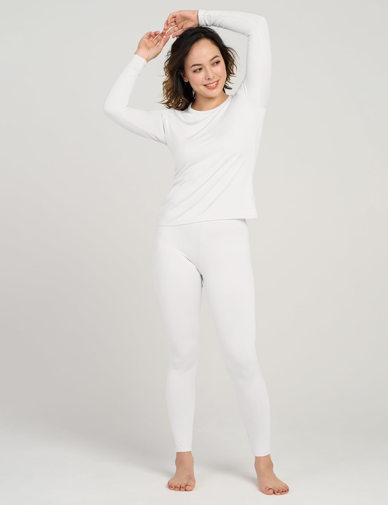 LAPASA Completo Termico Donna Fodera in Micropile Calore Base L17 - Abbigliamento Intimo Invernale Maglietta Pantaloni Calzamaglia Tuta Sci Trekking