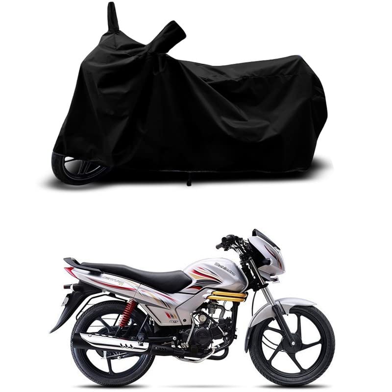 Image of 100% Scratchproof /UV-Rays /Heat Protection /Birds Dropping /Water Resistant /Dust Proof /Waterproof /Full Bike Scooty Two Wheeler Body Cover Compatible for Centuro N1 All Varients[Black]