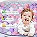 Thenese Ball Pit Balls for Kids, Thicken Soft Plastic Crush Proof Balls for Ball Pit, 2.15-Inch Crush Proof Balls BPA Free Non-Toxic (Light Purple&Light Gray&White&Pinkr&Clear, 100pcs)