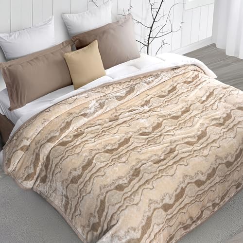 Image of MYTRIDENT Home Essential Flannel Printed Blanket for Winter Double Size (220 cm x 240 cm), 290 GSM, Terra