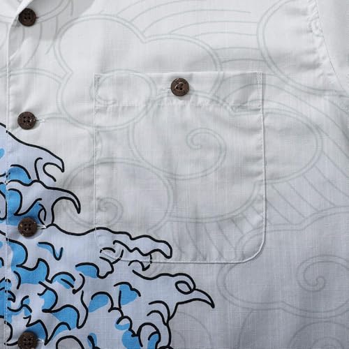 Tropical Hawaiian Shirt for Men Exotic Charm Print Cotton Button-Down Short Sleeve Aloha Shirt4