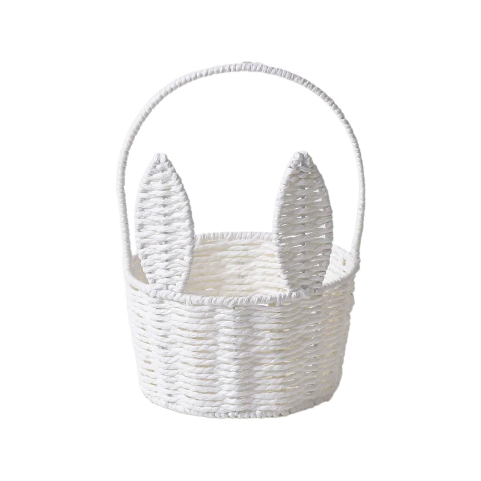 Fashionable Handwoven Rabbits Ears Basket Romance Styles Portable for Home Decoration and Storage Solution Craft Basket