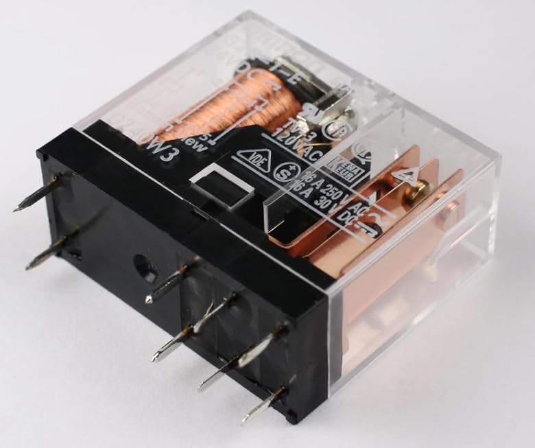 24VDC SPDT 5-Pin PCB Power Relay 16A Replacement for OE G2R-1-E-DC24, Through-Hole Solder Pins, Control Relay for Vehicle/Equipment Circuits