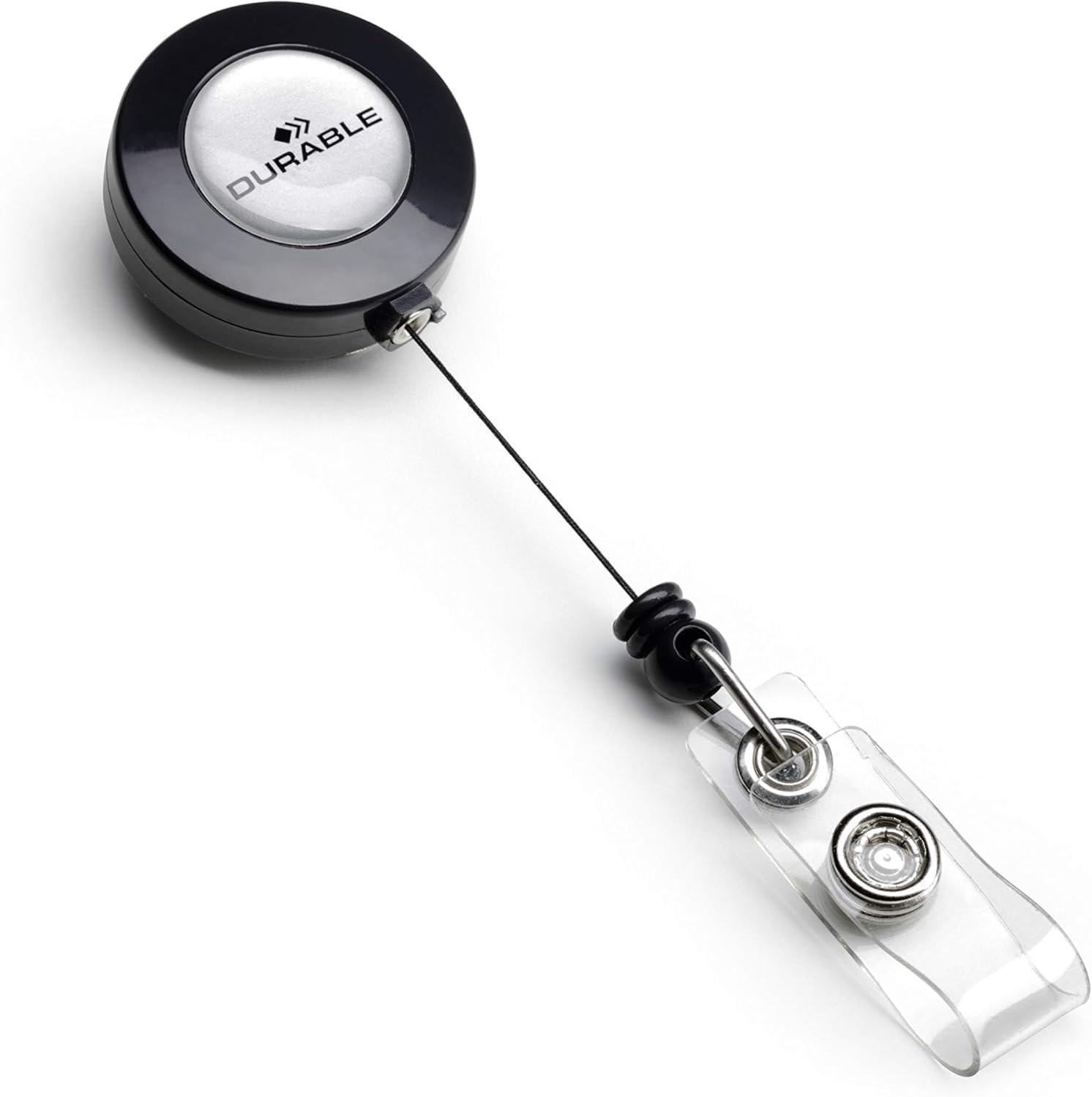 DURABLE Badge Reel Charcoal PK10