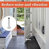 2 PCS Silver Door Stopper,5 Inch (120mm) Long Door Stopper,Stainless Steel Brushed Nickel Doorstops with Rubber Bumper Tips,for Outdoor Indoor Office Home and Public Spaces - Image 5