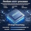 Laptop 15.6", 32GB RAM 512GB SSD, Procesador Pentium 6500Y (Supera N5095, hasta 3.4GHz), Computadora Portátil con Pantalla FHD IPS, Wi-Fi 5 de Doble Banda, BT 5.0, USB-C, HDMI, Webcam, Batería de Larga Duración 8