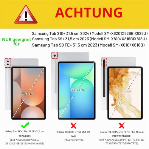 Fintie Hülle für Samsung Galaxy Tab S10+ Plus/S9 FE+ Plus/S9+ Plus 12.4 Zoll Tablet mit Stifthalter - Schutzhülle Cover mit 360 Grad… – Ansicht 2