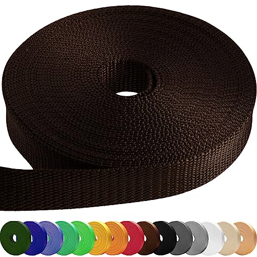 Image of TECEUM 3 /4 inch & 5 /8 inch & 1 inch & 1.5 inch & 2 inch Webbing - 10 25 50 Yards - 40+ Colors - Heavy Duty 1 Inch 1.5 Inch 2 Inch Backpack Straps - Webbing for Outdoors Indoors Crafting DIY