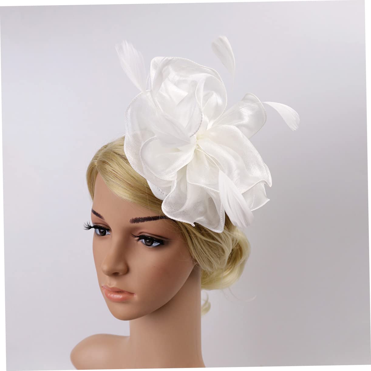 Housoutil 3stücke Handgefertigtes Organza Haarband Mit Federn Für Hochzeiten Und Besondere Anlässe Kopfstück Beige Perfektes Accessoire Für Und Mädchen