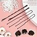 510PCS Brown Bobby Pins Hair Pins Kit with Hair Net, YINGFENG Includes 100 Bobby Pins for Women, 100 U-Shaped Buns Hair Clips, 300 Hair Bands and 10 Brown Hair Nets, Dance competition must haves