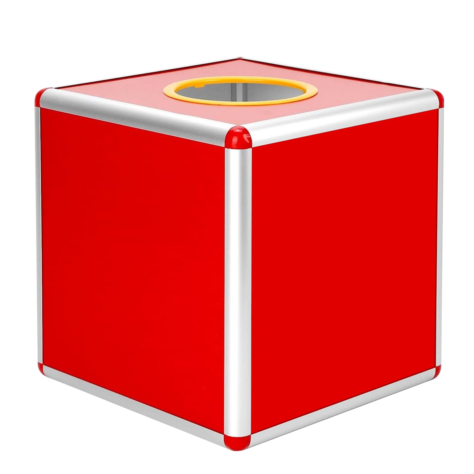 Scatola della lotteria, scatola della lotteria, 25 cm, scatola della lotteria, scatola per tombola, scatola per donazioni, votazioni, lotterie, lega di alluminio