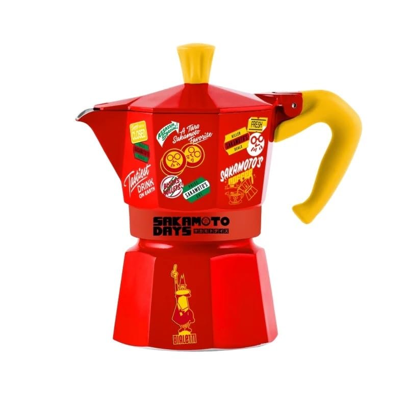 モカ専用ページ Buy BIALETTI SAKAMOTO DAYS Espresso Maker for 3 Cups, Red (Coffee