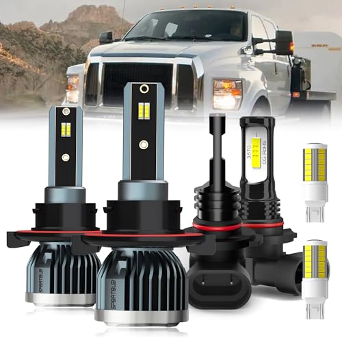 Image of For Ford F250 F-350 F-450 F-550 Super Duty 2005-2022 light Bulbs, | H13 /9008 High Low Beam + 9145 Fog Lights Turn signal Lights Combo, 6-Pack