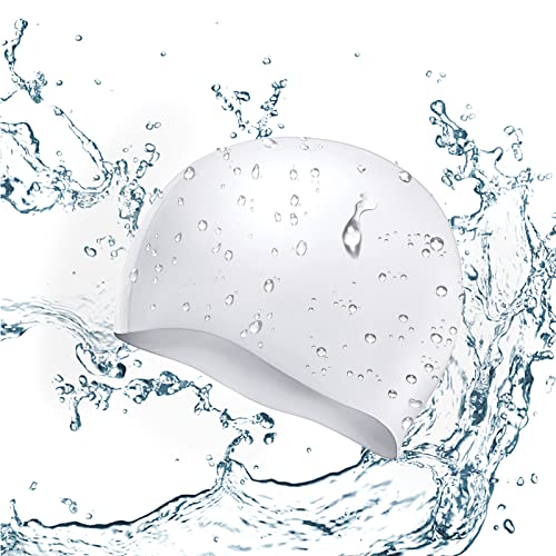 Bonnet de bain en silicone, élastique antidérapant, bonnets de natation fixes, étanches et sécurisés avec sac de rangement pour cheveux longs et courts, femmes, hommes, enfants, dames Cover