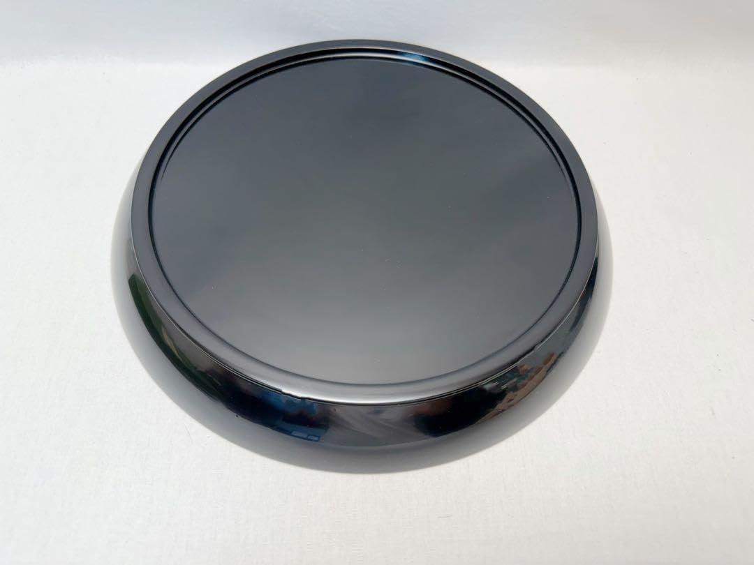 茶道具 木製堅地本漆塗 大円盆 丸盆 圓能斎好