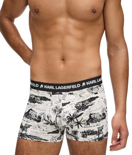 Karl Lagerfeld pack 3 bóxers de hombre estampados tipo trunk cómodos 5