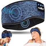 MUSICOZY Sleep Headphones Headband Bluetooth Soft Headphones for Sleeping & Sport with Thin Speakers,Wireless Music Earphones Tech Gifts for Men Women Teens Yoga Workout Fitness Relax Travel Image