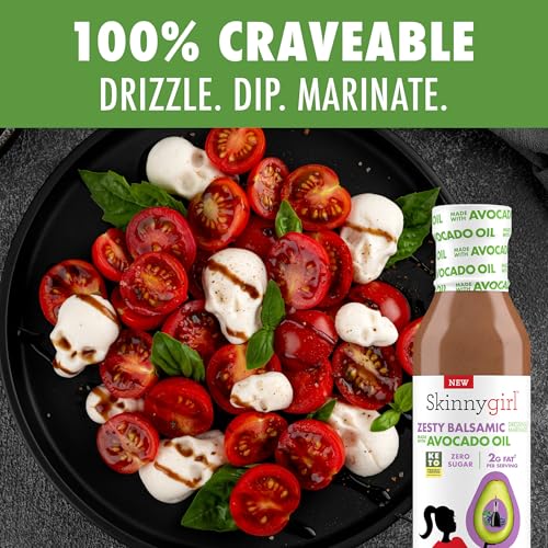 Image of Skinnygirl Sugar Free Gluten Free Avocado Oil Salad Dressing, Zesty Balsamic, 11.5 Ounce
