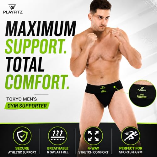 Image of Tokyo Gym Supporter for Men | Athletic Sports Underwear for Cricket, Running, Training & Workout | Breathable Cotton Performance Innerwear | Quick Dry & Moisture Wicking