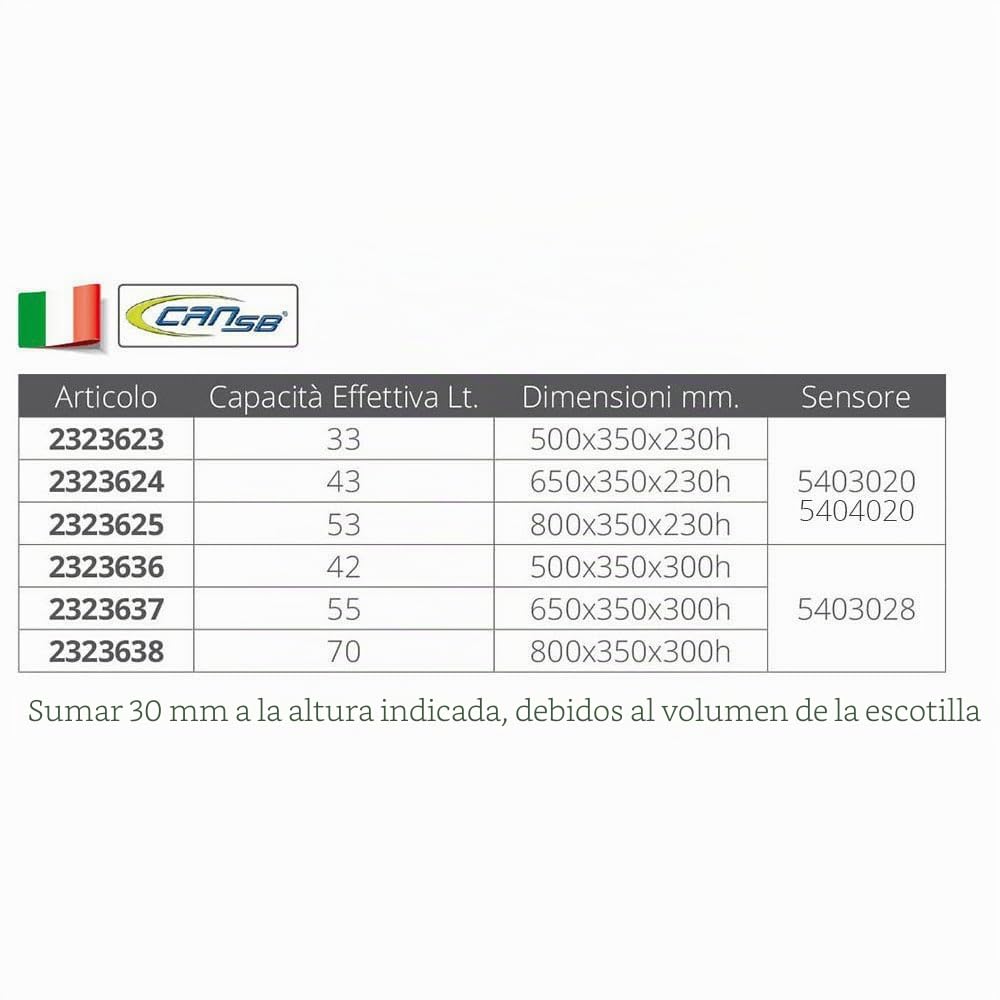 Fuel Tank 43L 65X35X23CM