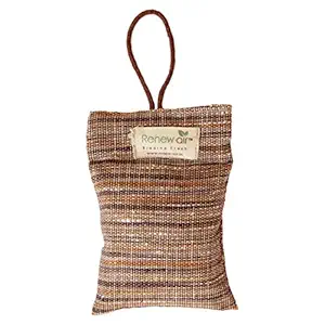 Renew Air Activated Coconut Charcoal Natural Air Purifier for Car, Home, Bathrooms, Kitchen and Living Area, Air Freshener for Room (100 g) (Earthy Brown)