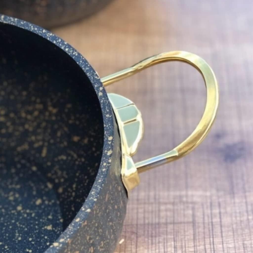 Cookware Pots And Pans 7 Piece Set With Granite Lid Coating Accessories Kitchen Nonstick