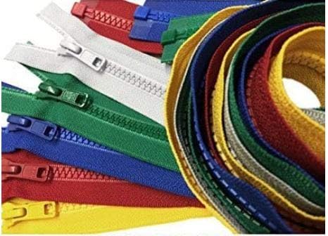 ZipperStop YKK - Moda Trends Zippers 36 pulgadas Sport YKK #5 Vislon Chaqueta Cremallera (5 colores surtidos) Plástico moldeado de peso medio -