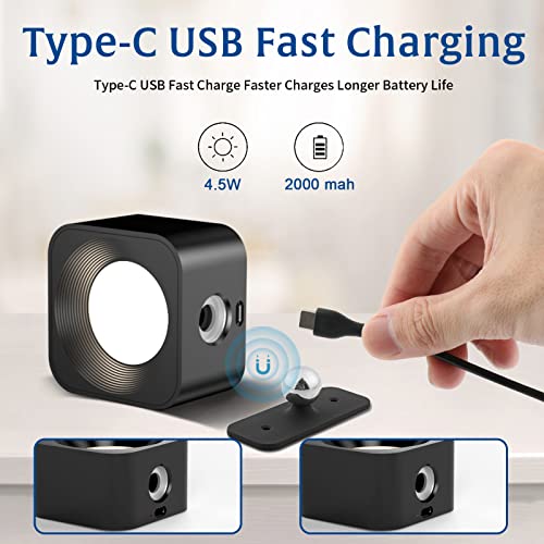 Yokgrass Wall Sconce Battery Operated, Rechargeable Rgb Wall Mounted Lamp, Touch&Remote Control, 3 Color Temperatures&3 Brightness Levels, 360° Rotated, Wireless Wall Light For Reading Bedside #TOP3