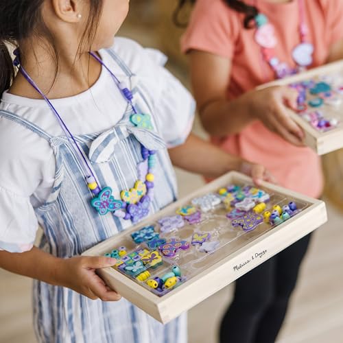 Image of Melissa & Doug Sweet Hearts and Butterfly Friends Bead Set of 2-250+ Wooden Beads