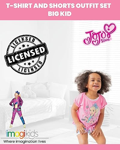Jojo Siwa Toddler Girls T-Shirt And French Terry Shorts Outfit Set Pink 4T #TOP1