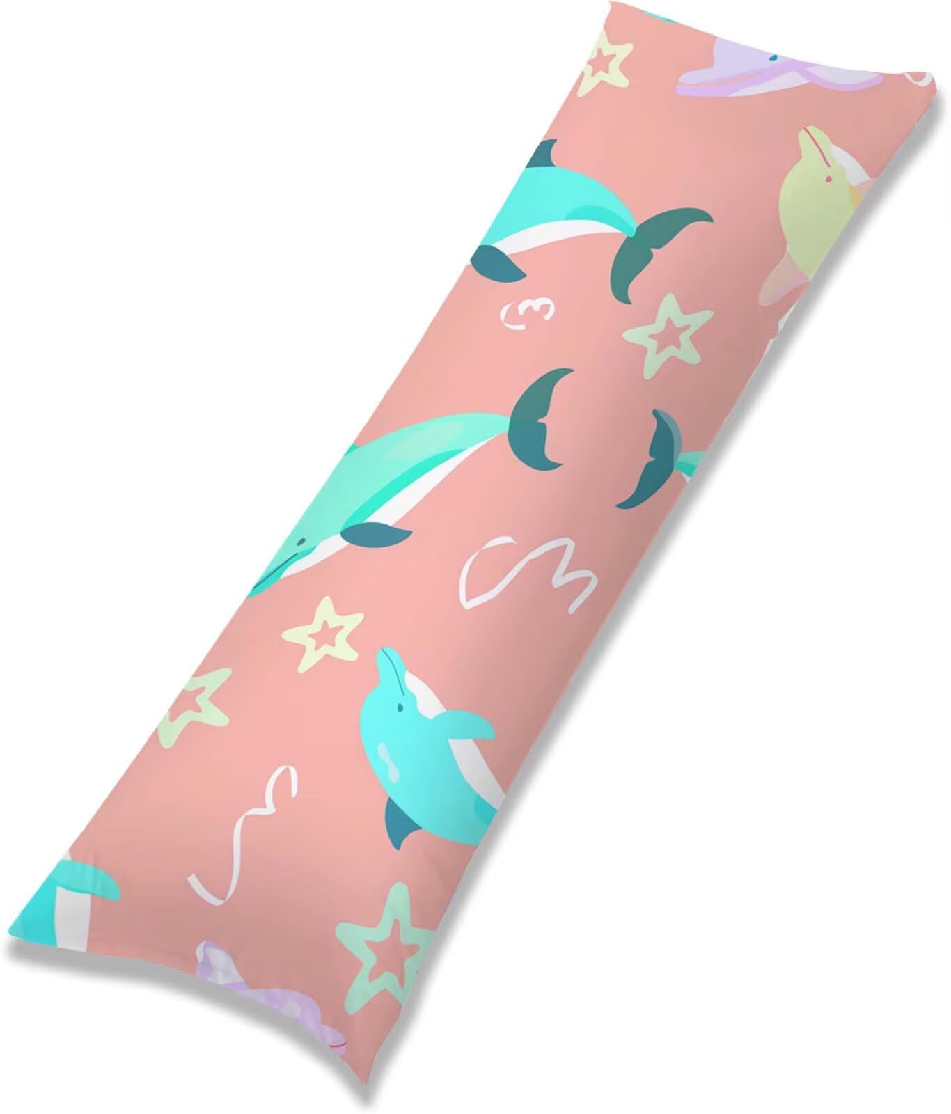 Fodera Cuscino 50 x 150 cm, Rosa-9 Velluto Copricuscini Letto, | con Invisibile Cerniera, Morbida e Traspirante, per biancheria da letto, divano, hotel, chi dorme sul fianco Animali-4 j-135