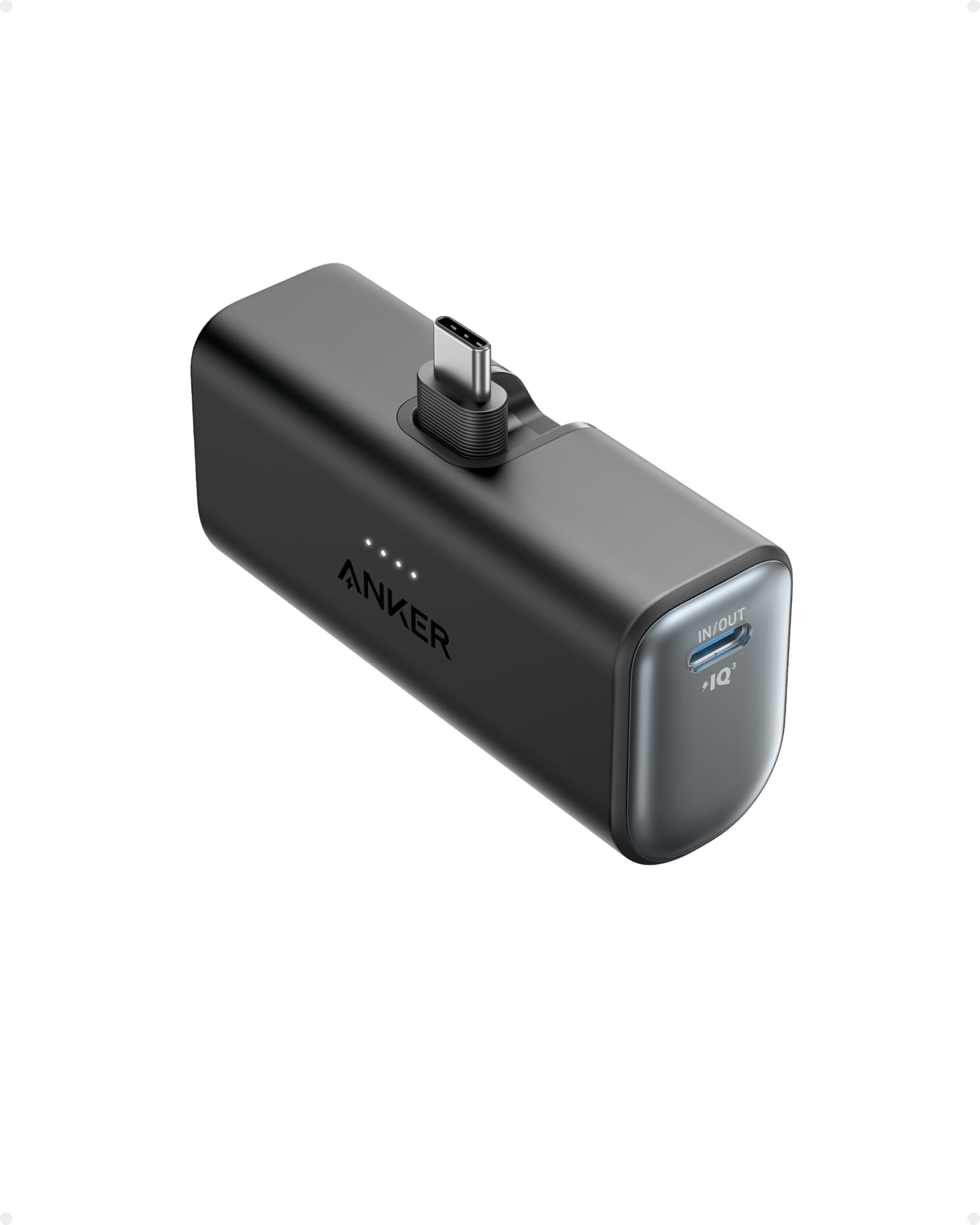 Anker Nano Powerbank, 5000mAh Powerbank 22.5W, Integrierter Faltbarer USB-C Konnektor, Kompatibel mit iPhone 17/16/15, Samsung S22/23 Serie, Note20 Serie, Huawei, iPad Pro/Air, AirPods und mehr