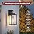 Dusk to Dawn Sensor Outdoor Light Fixtures, 13 inches Porch Sconces Wall Mounted Lighting with E26 Sockets, Glass Shades Exterior Waterproof, Anti Rust Matte Black Wall Mount Front Door Lantern, 2Pack
