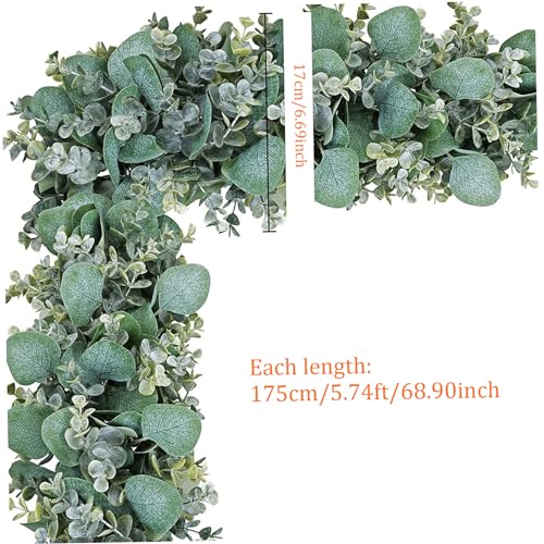 Guirlande d'eucalyptus artificielle haut de gamme au feuillage réaliste - 5