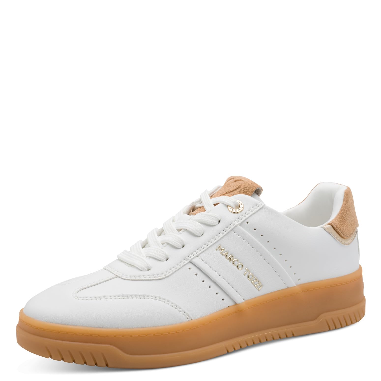 MARCO TOZZI Women Sneaker Soft Feel Me Footbed Soft Lining Fashionable, White (White Comb), 8.5 UK