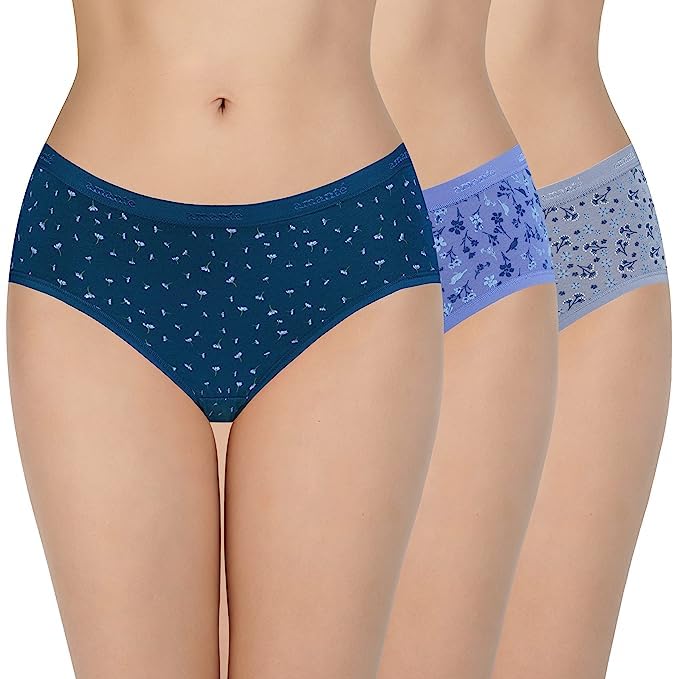Women Bikini Underwear,Seamless Breathable Ladies Panties,No Show Invisible Stretch Briefs Undies for Women (Pack of 3)-picture-36