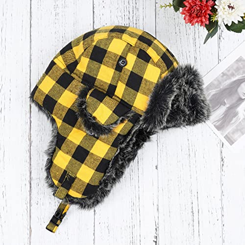 Image of ONWAY Trapper Hat Winter Hats for Women Men with Faux Fur Ear Flaps