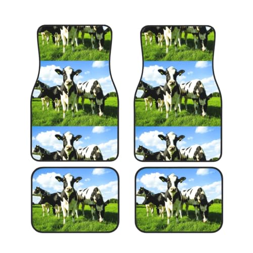 Alfombrillas para coche de neopreno con paisaje de vacas en pastos ideal para viajes de campo