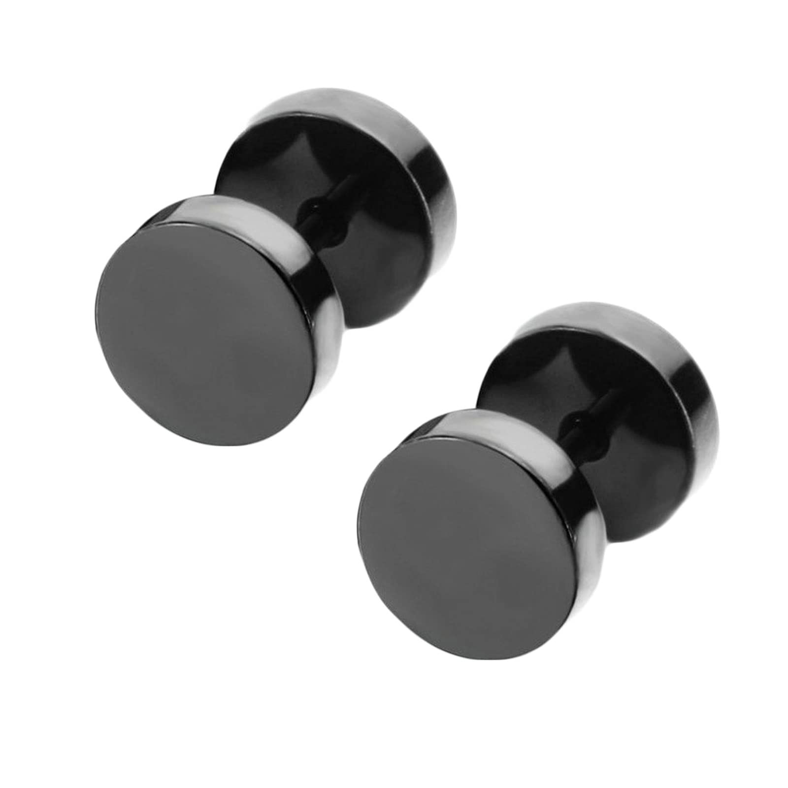 YDYDTTKD Edelstahl-Ohrringe für Damen und Herren, Ohrstecker Silber/Schwarz/Gold, rund, 3–14 mm, Damen-Set