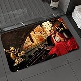 Tapis de bain antidérapant : le dessous antidérapant du tapis de bain est fabriqué en tissu non tissé de qualité supérieure par processus de moulage par points. Ce tapis antidérapant offre une adhérence pratique sur la surface du sol carrelé, de sorte qu'il ne glisse pas ou ne glisse pas pour augmenter votre sécurité. Le dessous de ce tapis de salle de bain est plus robuste et durable, ne s'use pas facilement et ne se détache pas et peut être utilisé pendant longtemps.