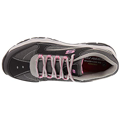 Skechers for Work Women's Bisco Work Shoe, Black/Gray, 9 M US