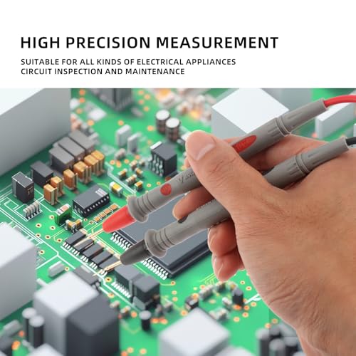 Image of DIANN Multimeter Test Leads Kit Banana Plug with Push On Alligator Clips Precision Sharp Probes 1000V 20A Digital Electrical Test Probes