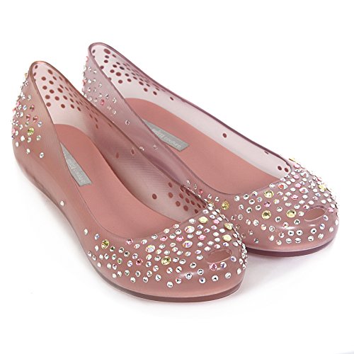 Melissa Women's Ultragirl + J Maskrey Pink Low Top Synthetic Flat Shoe - 7.5M2