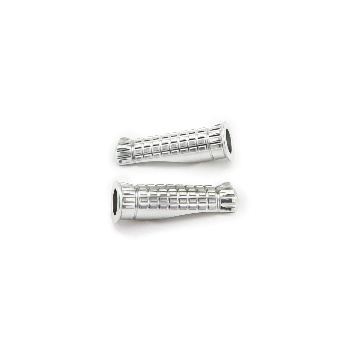 Adaptateurs de repose-pieds pilote Puig 9192P aluminium anodisé argent réglables