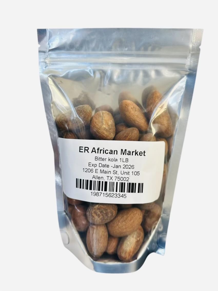 Premium Fresh Handpicked Organic Bitter Kola Nuts from Africa - Vegan, Raw, Authentic, Nutritious Superfood - Rich in Potassium, Iron & Vitamin C - Resealable Packaging for Freshness - 1 LB/16 Oz